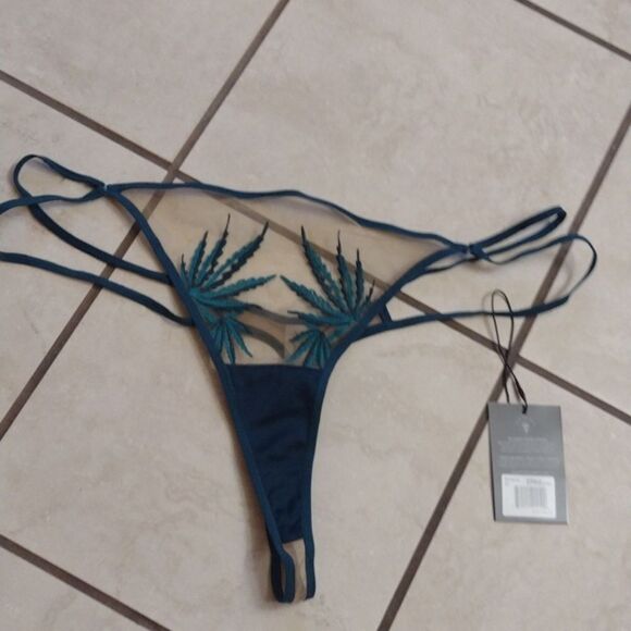 NWT Thistle and Spire Brooklyn Haze Thong Emerald Green Butterscotch size 2X - Picture 2 of 12